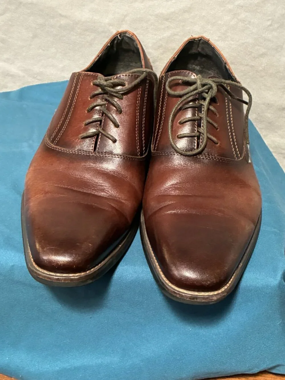 Grimentin Men's Shoes Classic Formal Derby Leather Dress Brown Size 40 US 7 Work